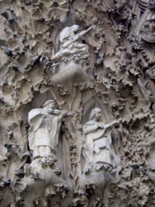 Heavenly bassoonist at Sagrada Familia