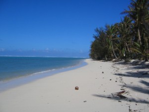 The beach at Rarotonga