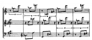 Triadic memories, measures 118-122