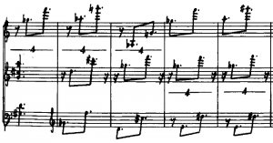 Triadic Memories, meas. 118-122, manuscript