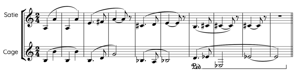 Socrate and Cheap Imitation: first movement, mm. 1–10