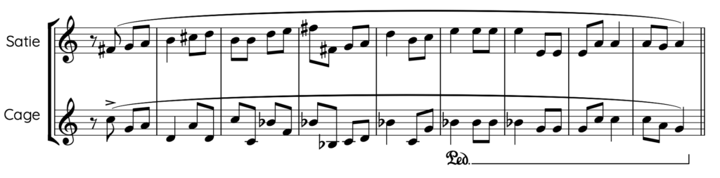 Socrate and Cheap Imitation: first movement, mm. 29–37