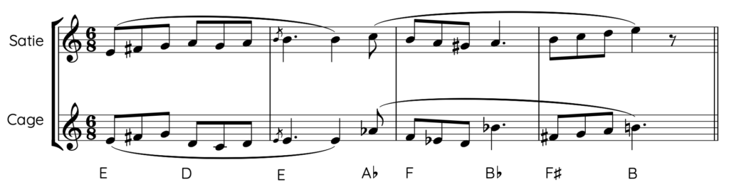 Socrate and Cheap Imitation: second movement, mm. 52–55