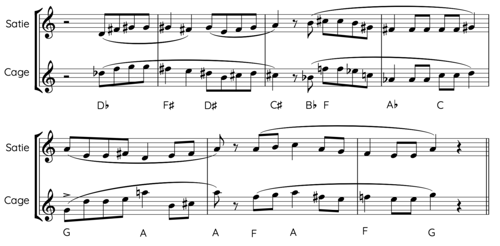 Socrate and Cheap Imitation: third movement, mm. 241–247