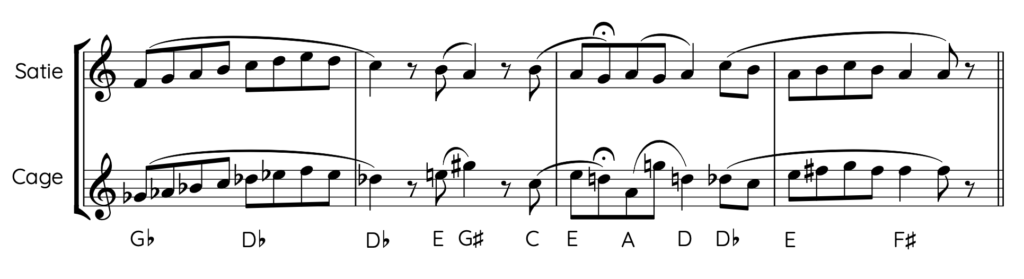 Socrate and Cheap Imitation: third movement, mm. 196–199