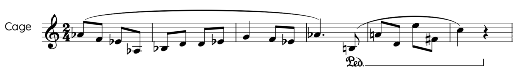 Cheap imitation, first movement, mm. 21–26