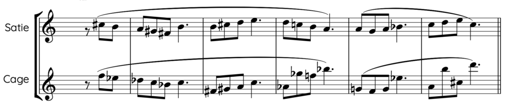 Socrate and Cheap Imitation, second movement, mm. 168–173